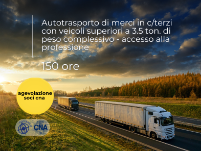 Trasporto merci in c/terzi con veicoli superiori a 3.5 ton. di peso complessivo – accesso alla professione