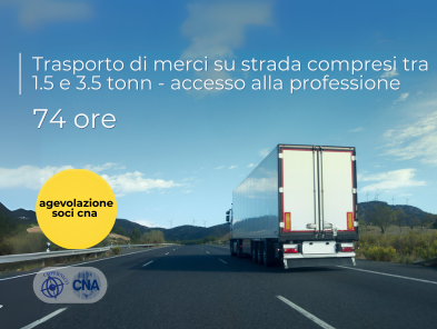 Trasporto di merci su strada sotto le 3.5 tonn – accesso alla professione