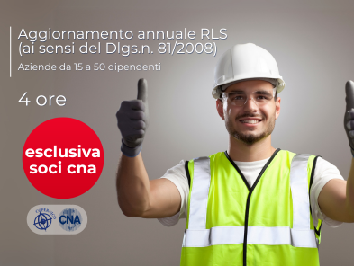 Aggiornamento annuale RLS (ai sensi del Dlgs.n. 81/2008) – Aziende da 15 a 50 dipendenti