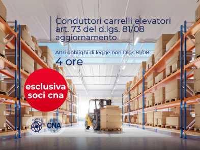 Corso di formazione per conduttori carrelli elevatori art. 73 del d.lgs. 81/08 – aggiornamento