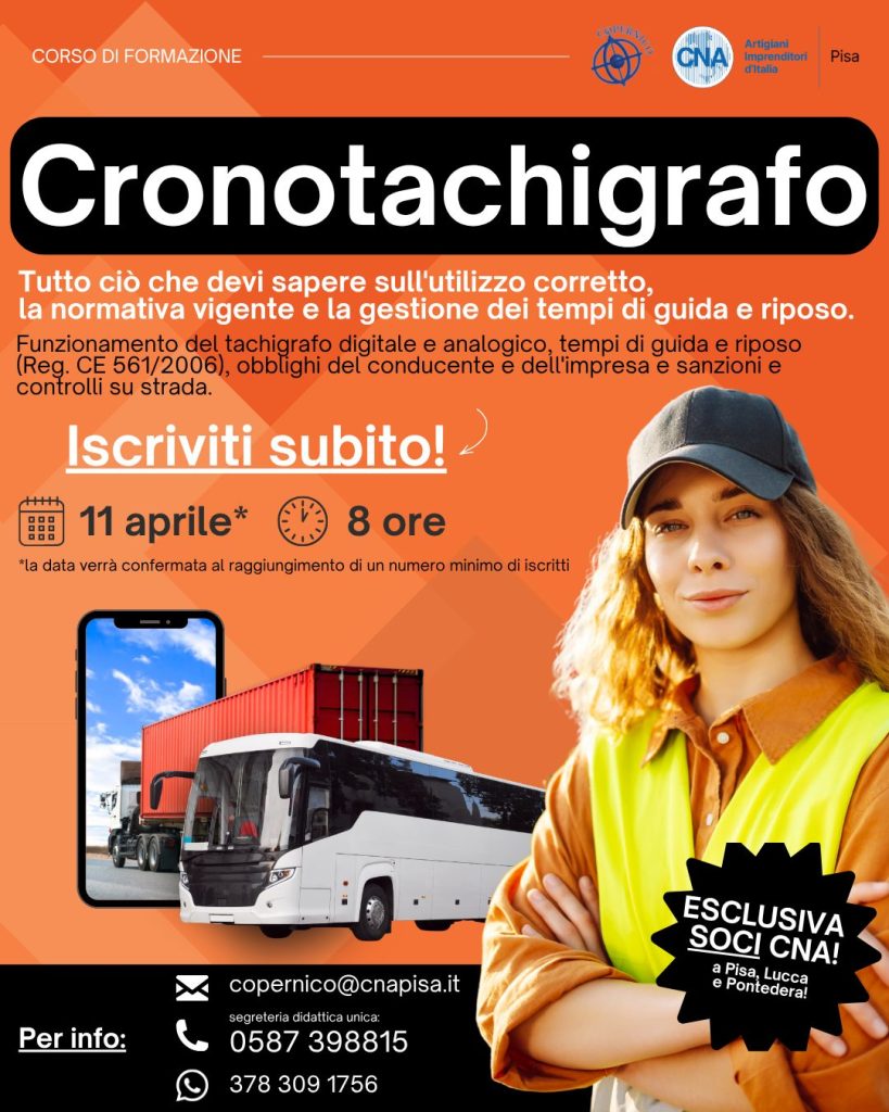 corso cronotachigrafo autotrasportatori pisa